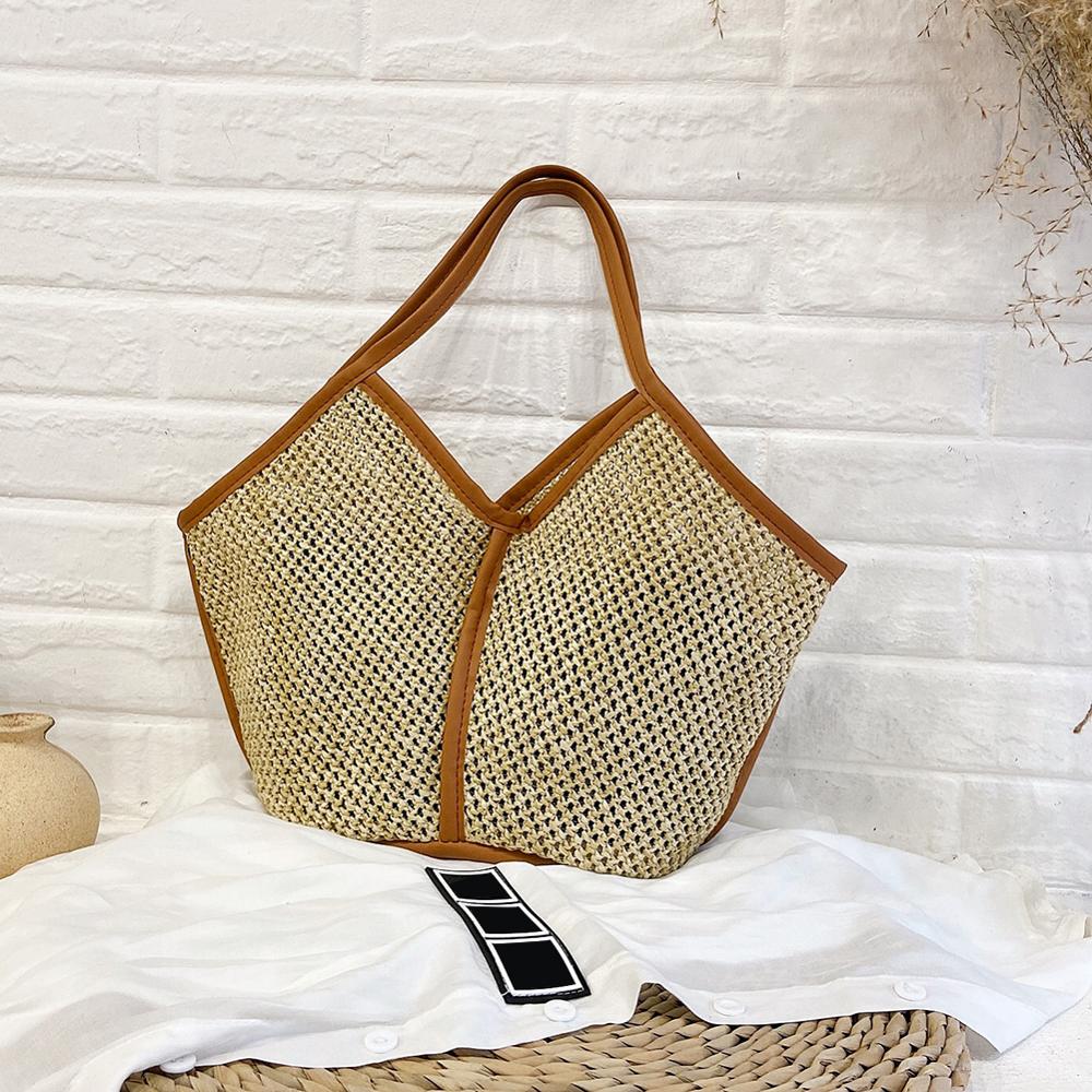 Casual Multicolord Straw Shoulder Bag