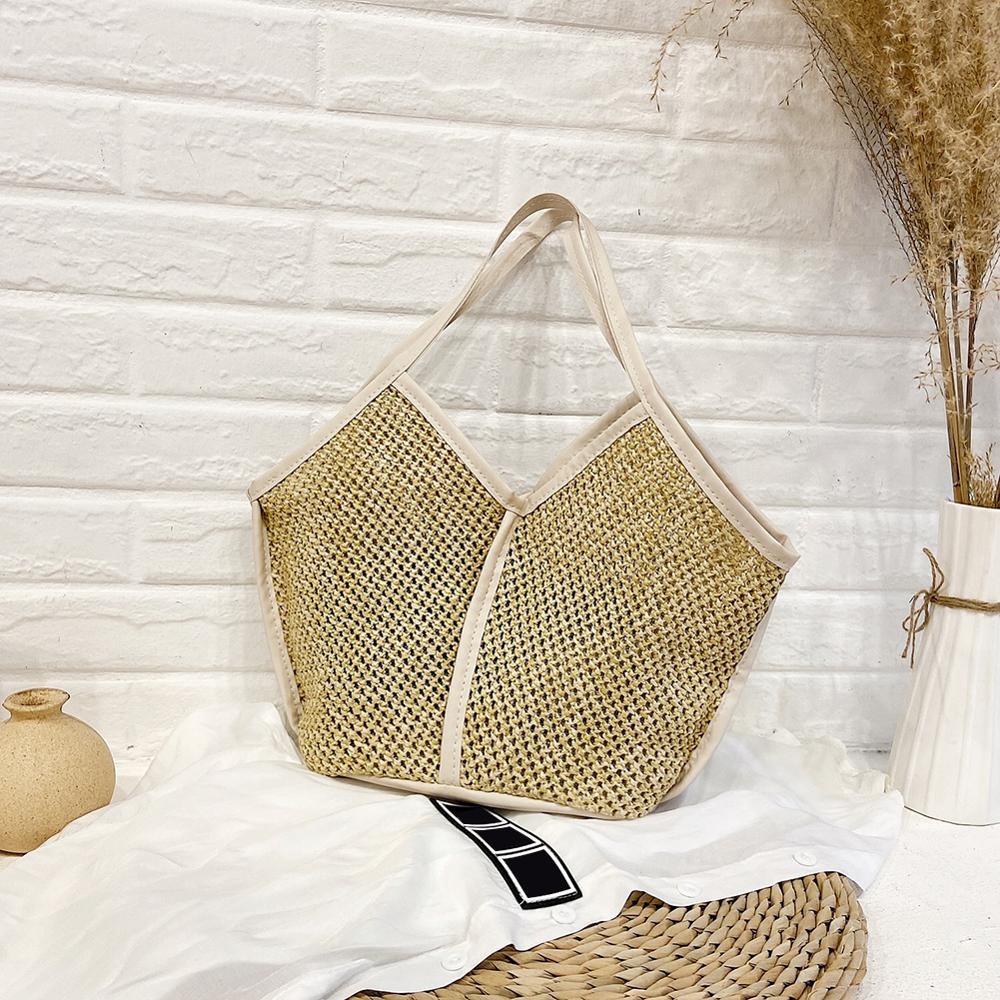 Casual Multicolord Straw Shoulder Bag