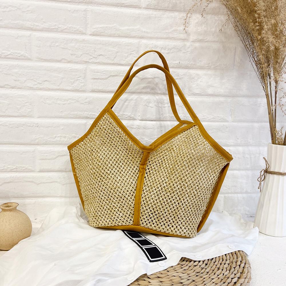 Casual Multicolord Straw Shoulder Bag