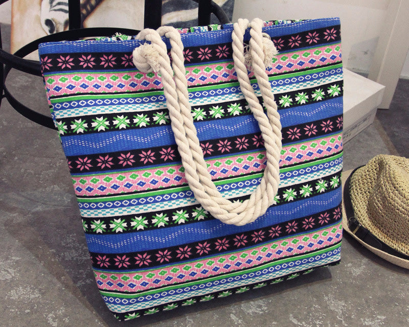 Women Patterned Tote Canvas Shoulder Bags