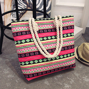 Women Patterned Tote Canvas Shoulder Bags