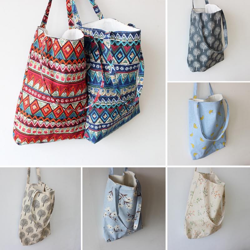 Patterned Casual Tote Bag