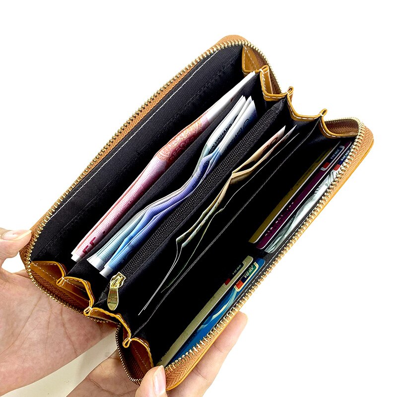 Solid Color Leather Wallet