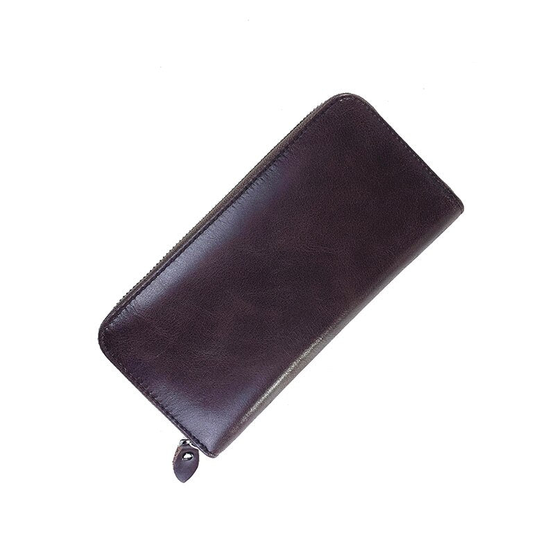 Solid Color Leather Wallet