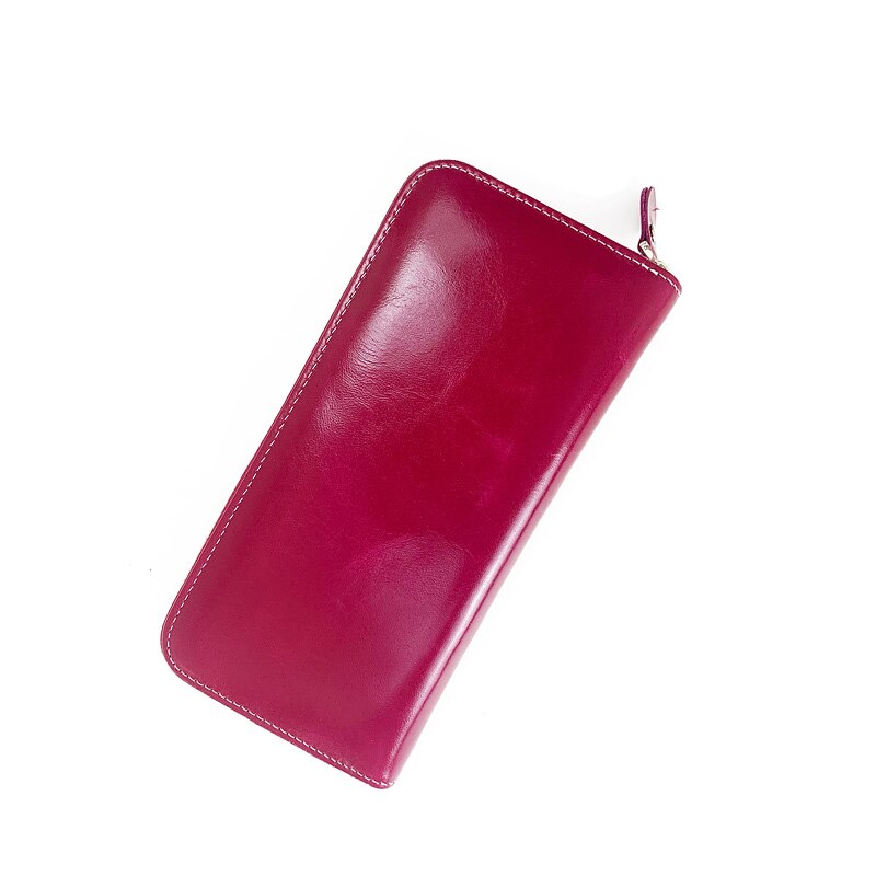 Solid Color Leather Wallet