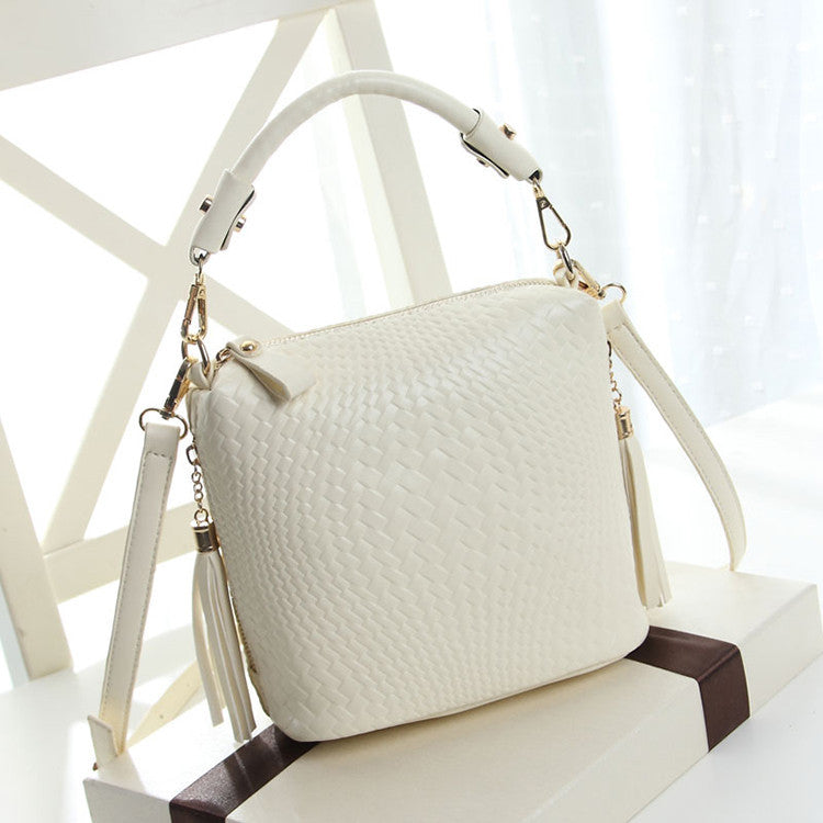 Ladies Weave Pattern Handbag Crossbody Bag