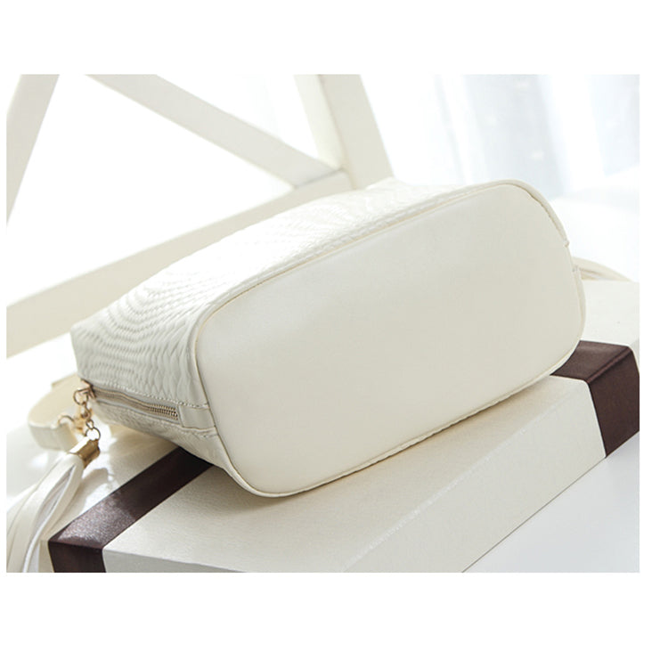 Ladies Weave Pattern Handbag Crossbody Bag