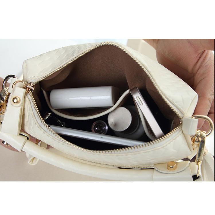Ladies Weave Pattern Handbag Crossbody Bag