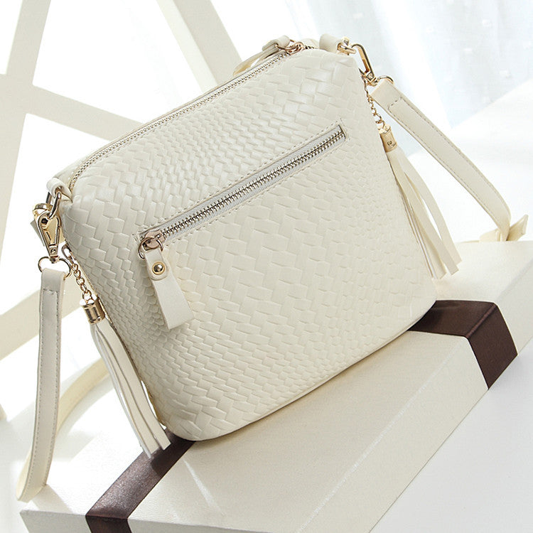Ladies Weave Pattern Handbag Crossbody Bag