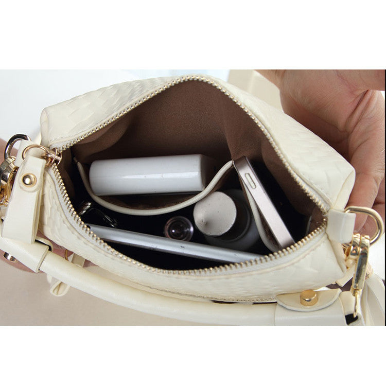 Ladies Weave Pattern Handbag Crossbody Bag