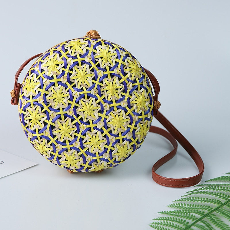 Colorful Straw Beach Bag
