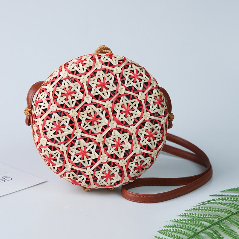 Colorful Straw Beach Bag