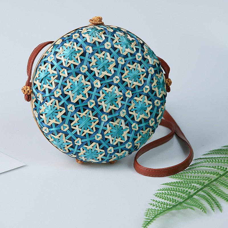 Colorful Straw Beach Bag