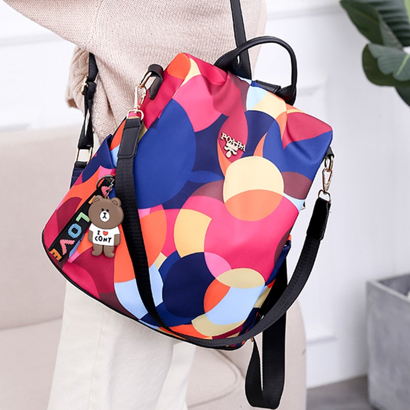 Colorful Anti-Theft Backpack