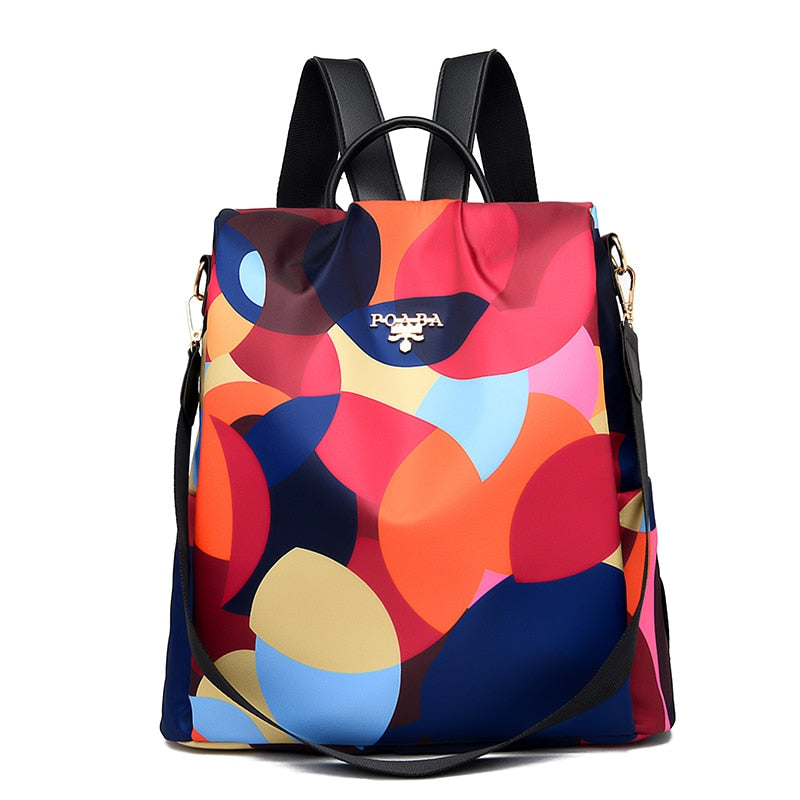 Colorful Anti-Theft Backpack