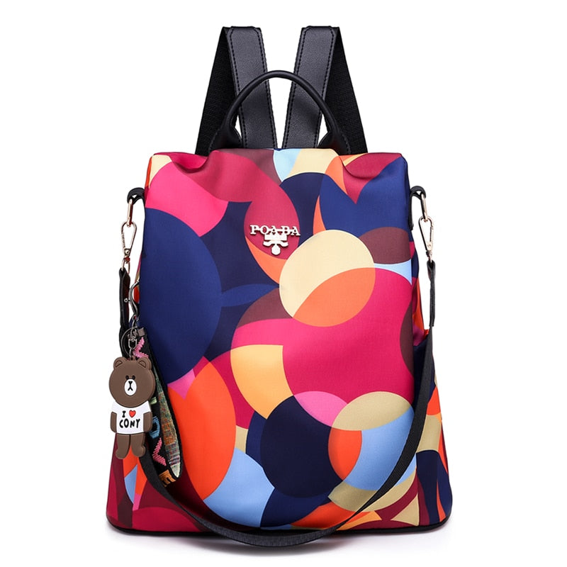 Colorful Anti-Theft Backpack