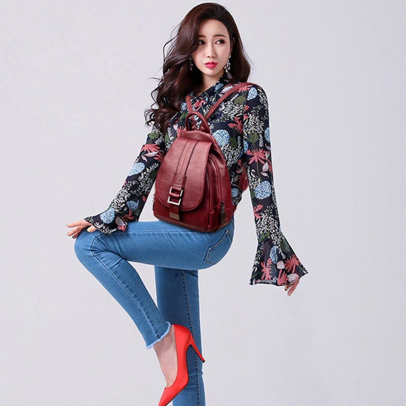 Leather Backpack for Women