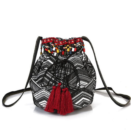 Beautiful Boho Style Crsossbody Bag with Tassel Decorations