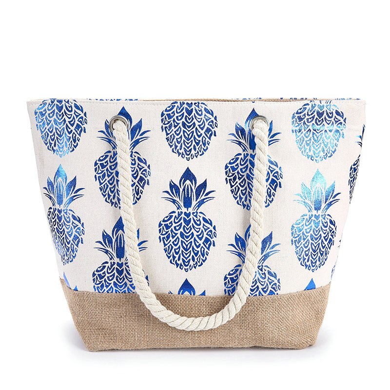 Pineapple Print Tote Bag