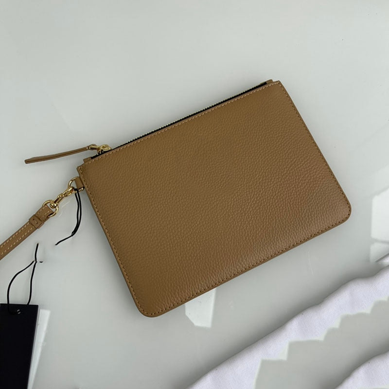 Flat Leather Evening Clutch
