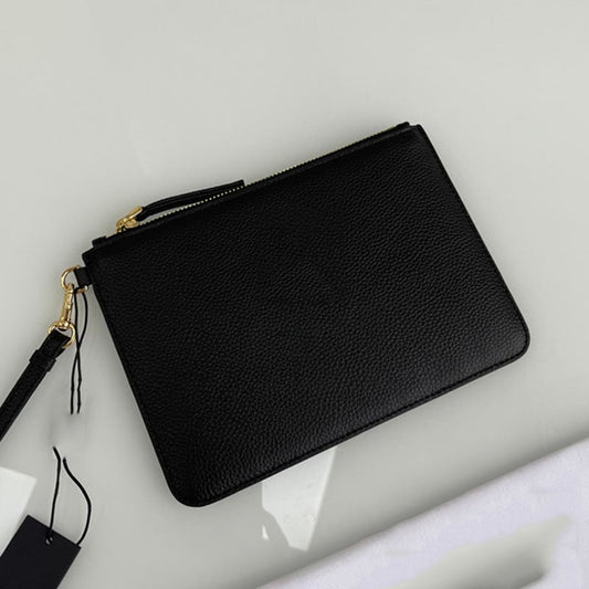 Flat Leather Evening Clutch