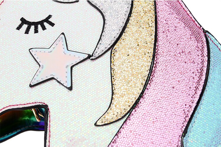 Sequined Unicorn Design Mini Crossbody Bag