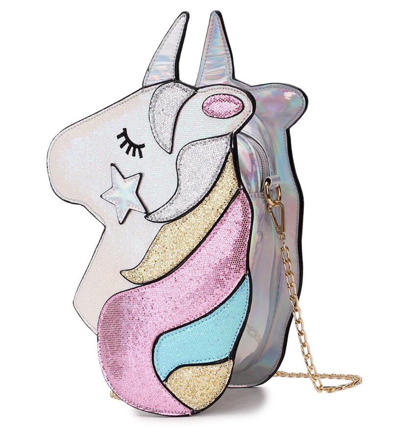 Sequined Unicorn Design Mini Crossbody Bag