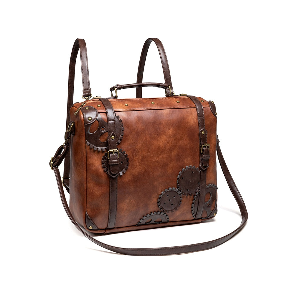 Steampunk Shoulder Bag with Gears