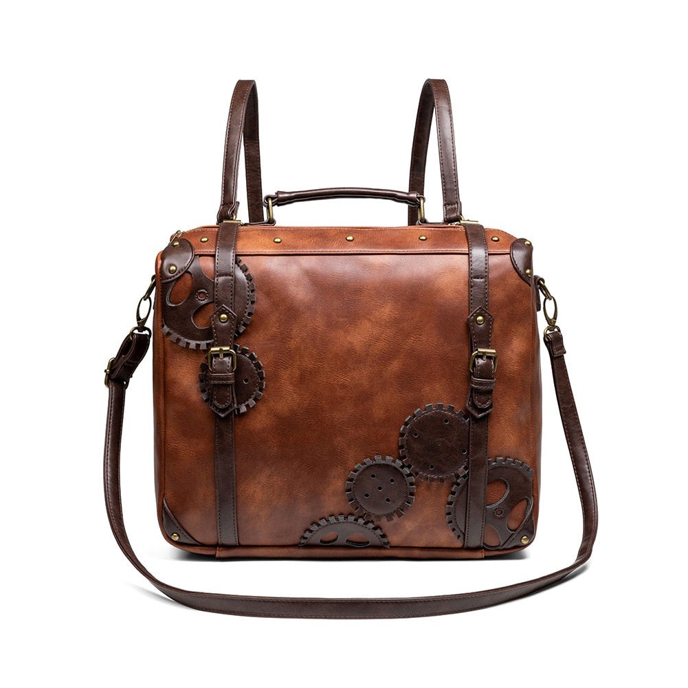 Steampunk Shoulder Bag with Gears