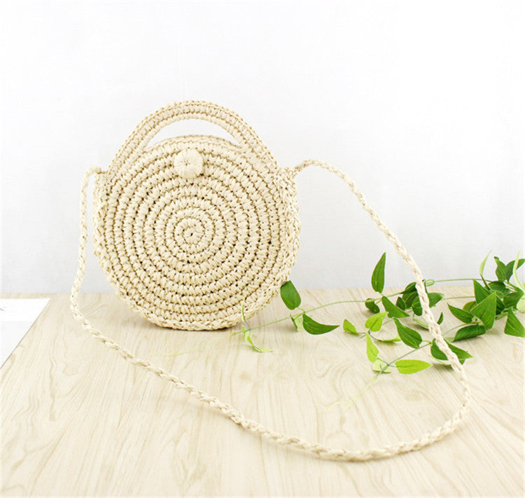 Boho Woven Straw Crossbody Bag