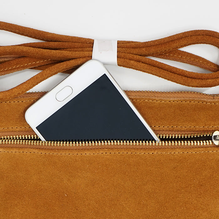 Cute Boho Tasseled Genuine Leather Crossbody Bag