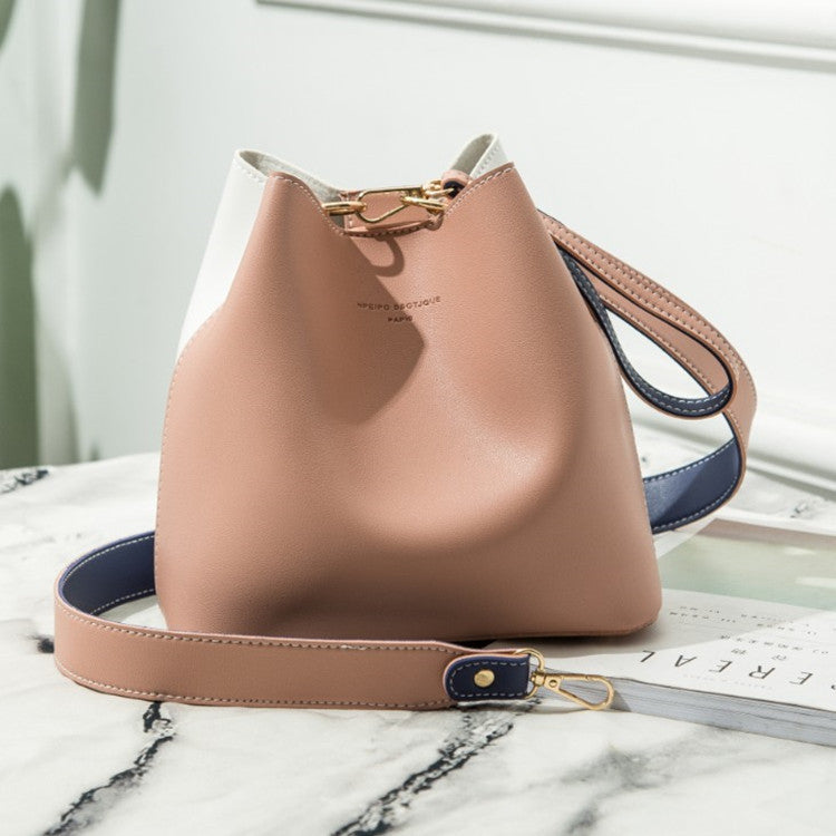 PU Leather Bucket Shaped Bag