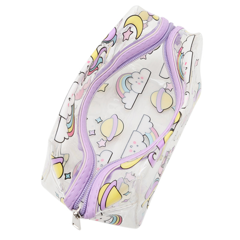 Transparent Unicorn Printed Cosmetic Bag