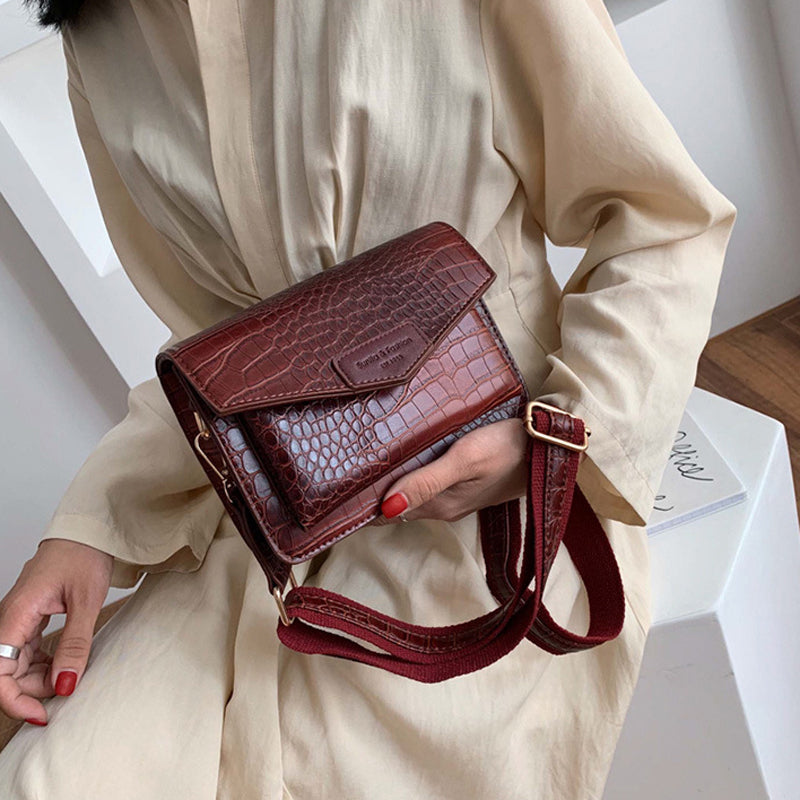 Crocodile Leather Messenger Bag