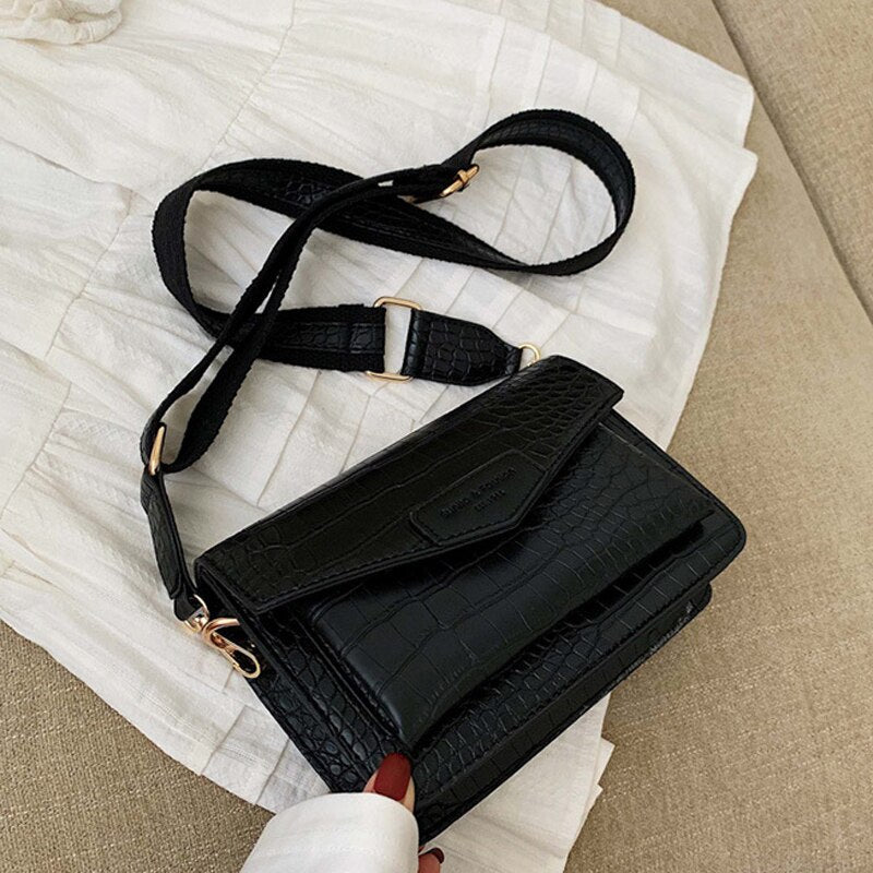 Crocodile Leather Messenger Bag