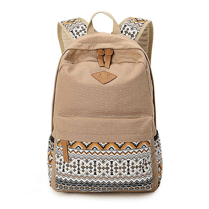 Ethnic Style Colorful Canvas Backpack