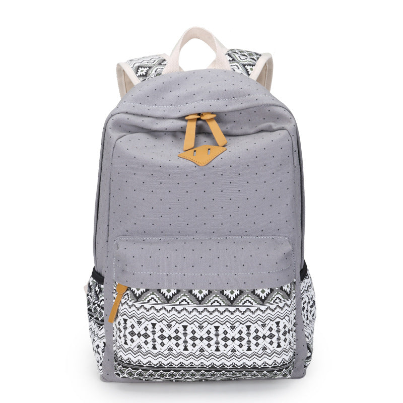 Ethnic Style Colorful Canvas Backpack