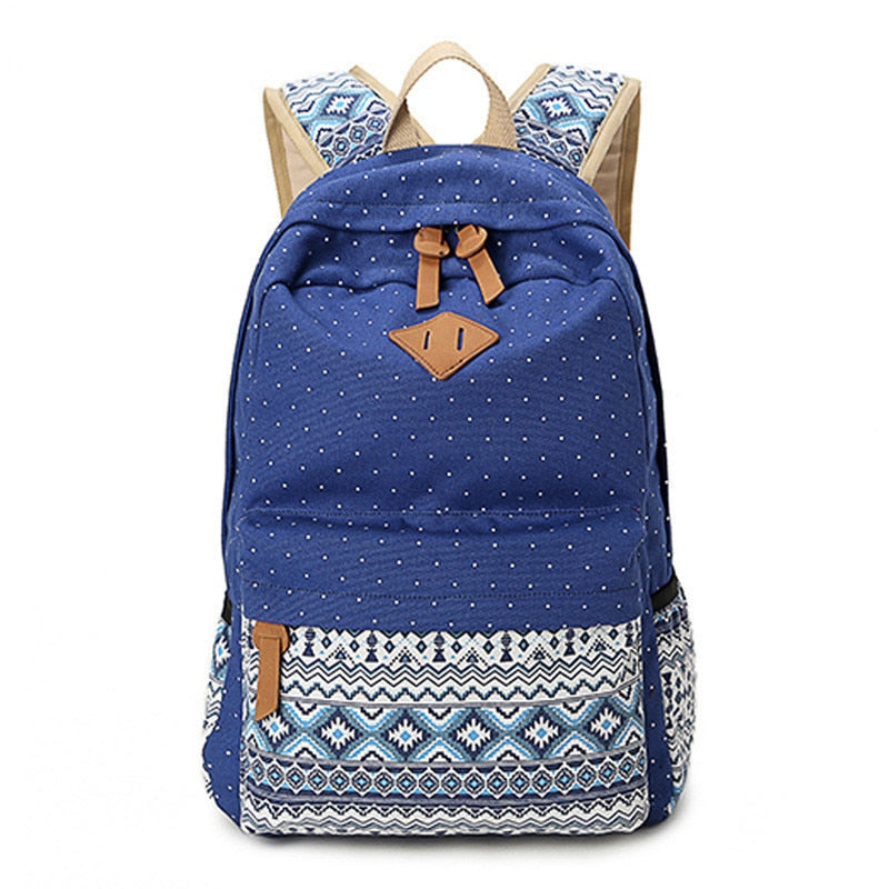 Ethnic Style Colorful Canvas Backpack