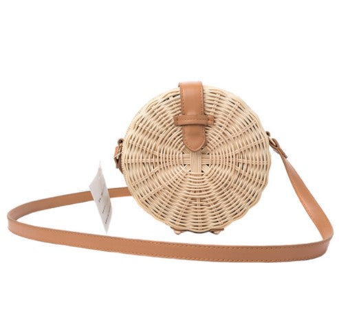 Round Woven Straw Bag