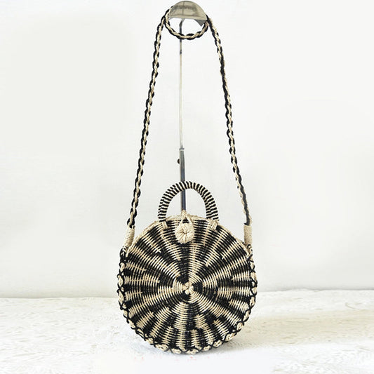 Round Retro Rattan Bag