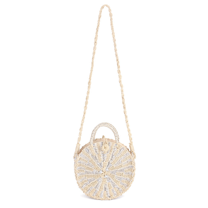 Round Retro Rattan Bag