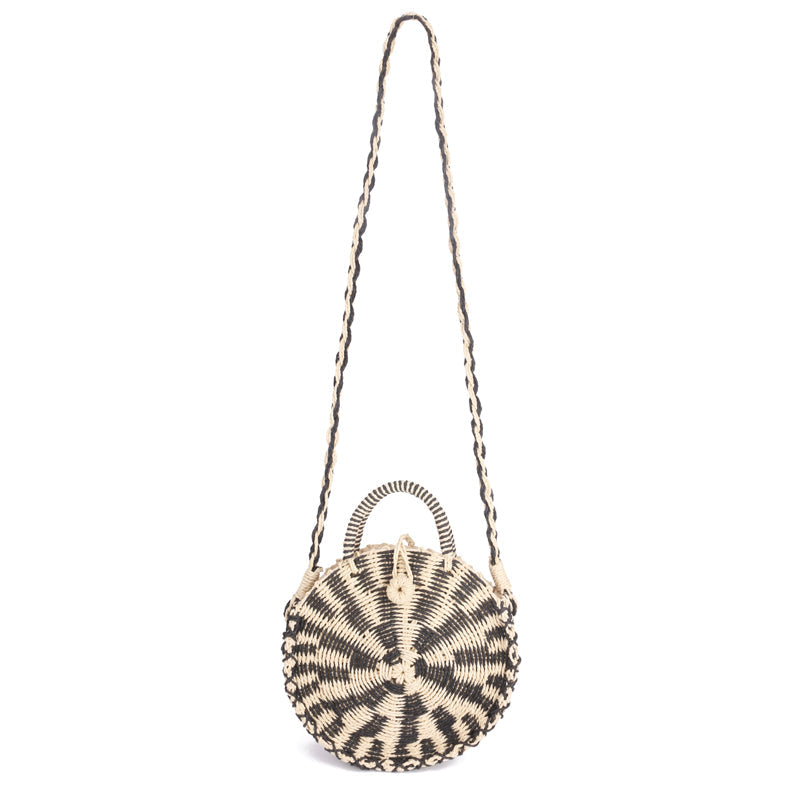 Round Retro Rattan Bag