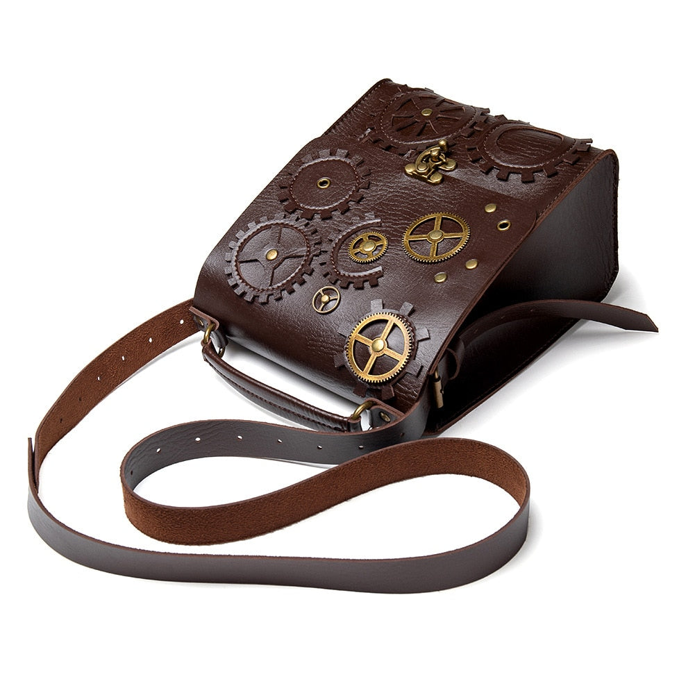 Steampunk Gear Decorated Messenger Bag
