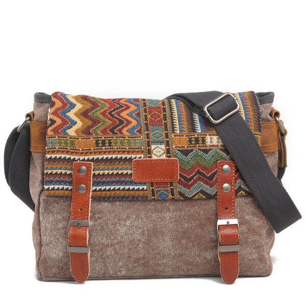 Boho Ornament Printed Crossbody Men's Bag