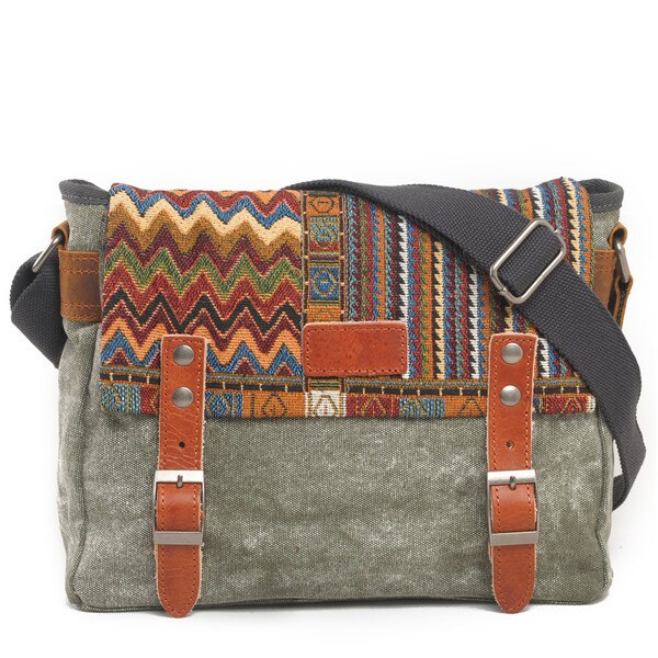 Boho Ornament Printed Crossbody Men's Bag
