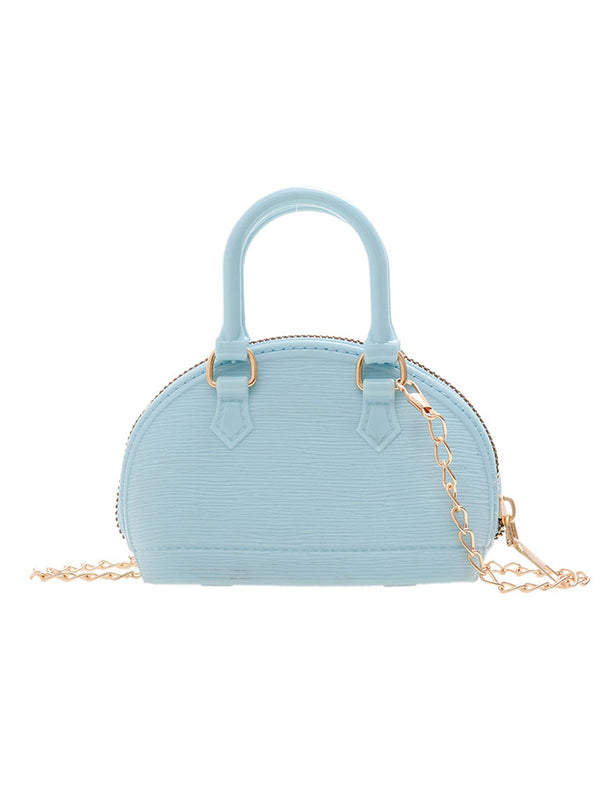 Chains Geometric Zipper Satchels Crossbody Bags