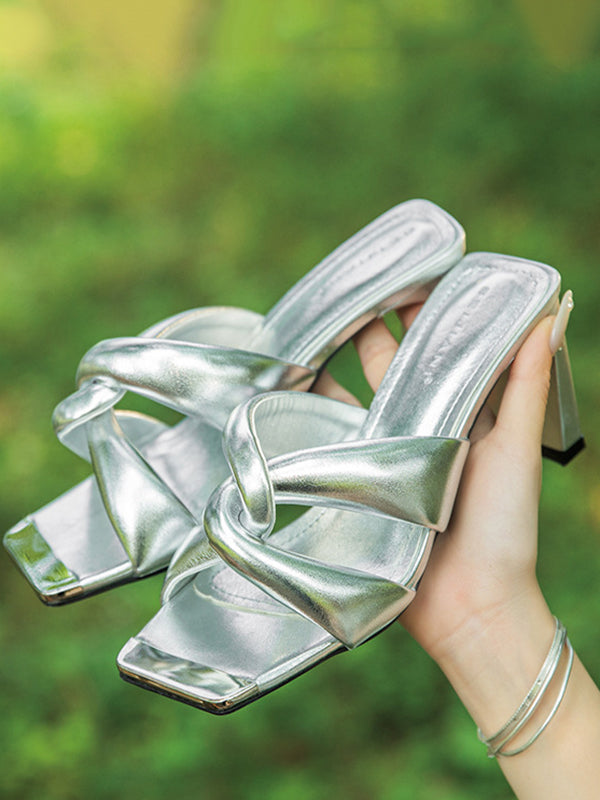 Open Toe Split-Joint Slippers Pumps Sandals