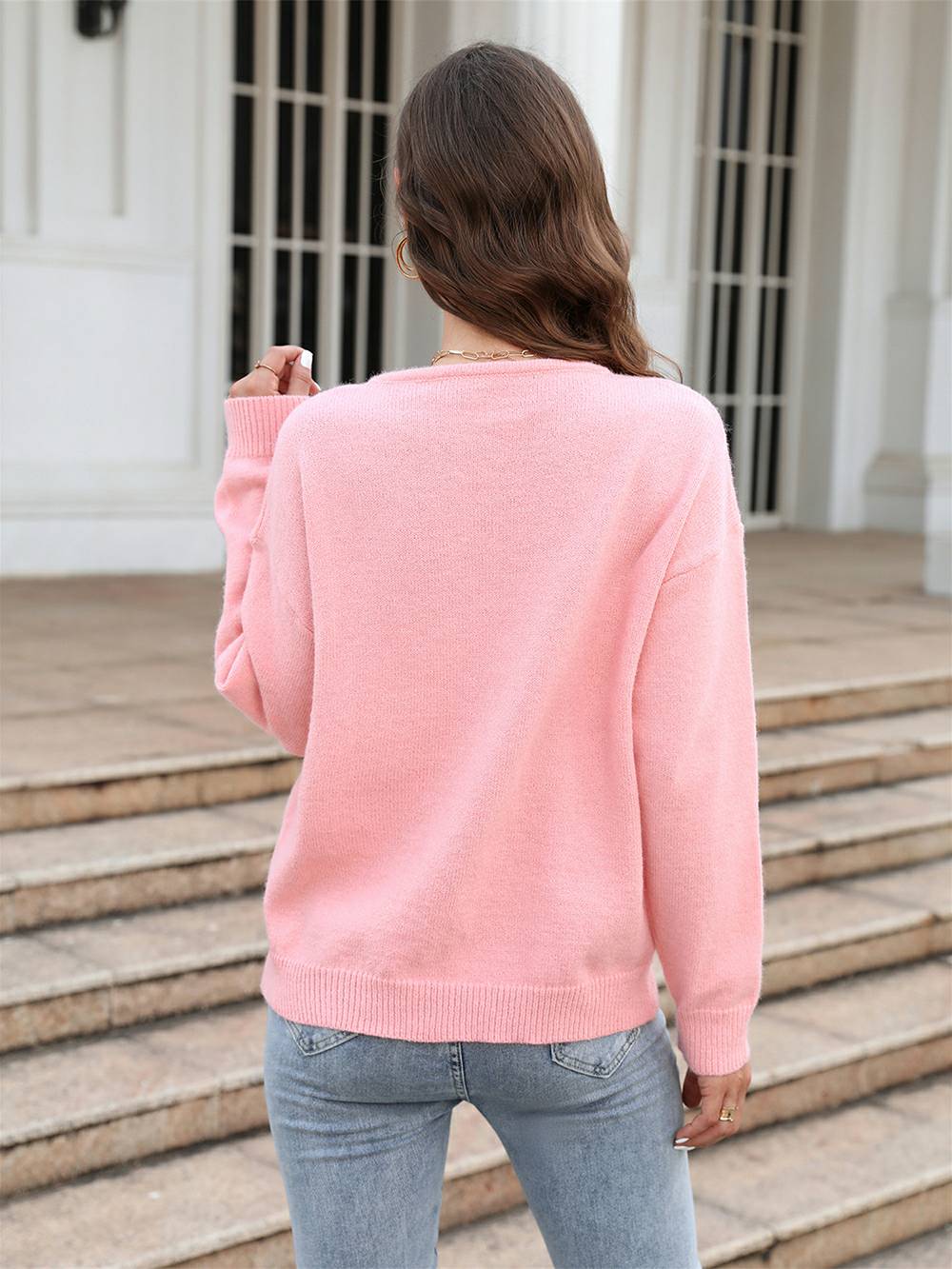 Love on Pulse  Knit Pullover Sweatshirt