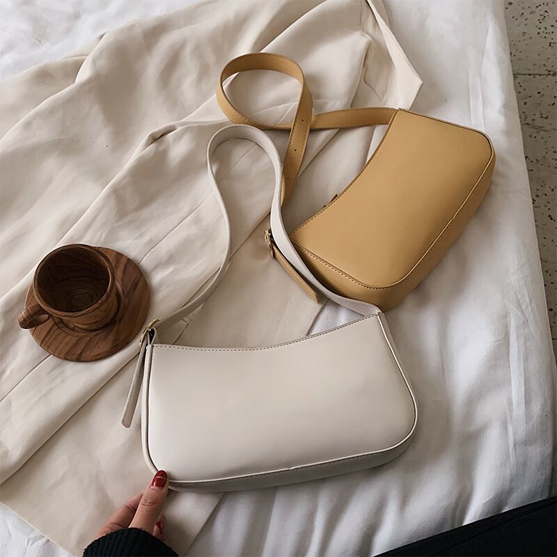 Solid Color Small PU Leather Bag