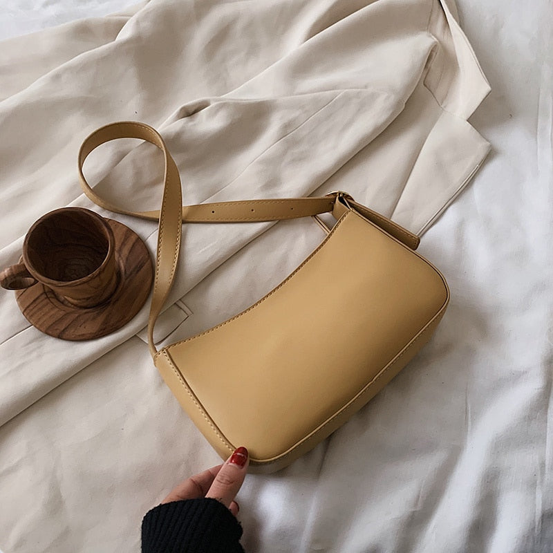 Solid Color Small PU Leather Bag